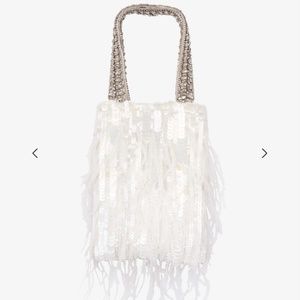 Avery Sequin Feather Bag